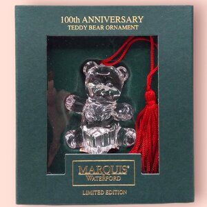 Waterford Crystal Ornament Teddy Bear 100th Anniversary LE Christmas Germany NIB
